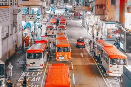June 18 2026 MONG KOK. Iconic public transit buses.