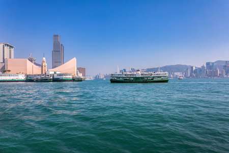 Hong Kong city view from the sea.