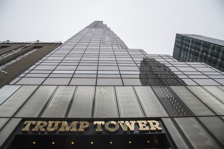 Looking up at Trump Towerのeditorial素材