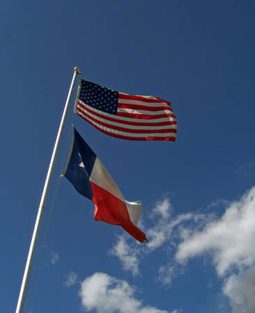 American Flag, Texas Flagの写真素材