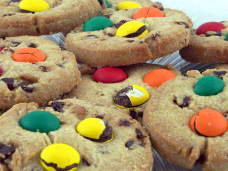 close up view of cookies on a plate