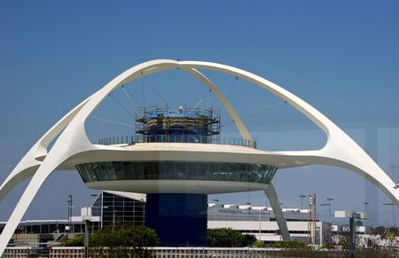 Los Angeles International Airport Theme Building California LAXのeditorial素材
