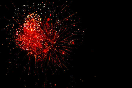 city fireworks display for fourth of Julyの写真素材