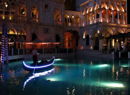 LAS VEGAS NEVADA - NOVEMBER 4: Gondola Ride at The Venetian Resort Hotel Casino November 4, 2012 in Las Vegas, Nevadaのeditorial素材