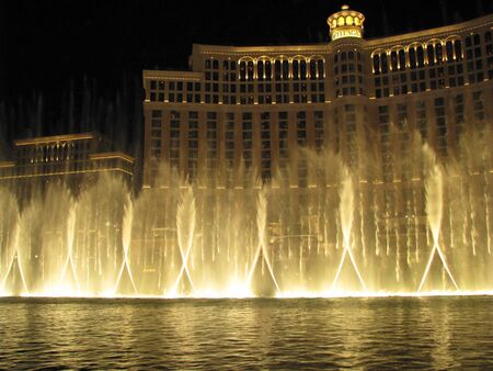 LAS VEGAS NEVADA USA   NOVEMBER 04: The Dancing Fountains of Bellagio Hotel and Casino 2012のeditorial素材