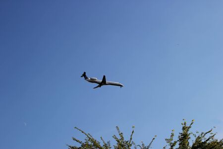 INDIANAPOLIS IN  OCTOBER 10:  Continental Airlines Passenger Jet Descending Indianapolis...