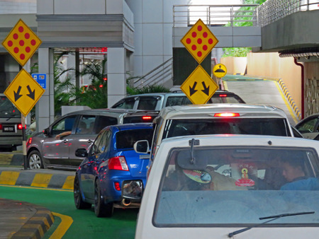 JOHOR MALAYSIA  - NOVEMBER 11: The Malaysia Immigrations and Customs checkpoint at Sultan Abu Bakar...