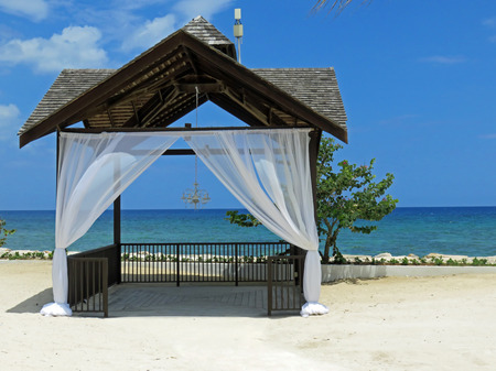 Beautiful Outside Wedding Chapel Montego Bay Jamaica Beachの写真素材