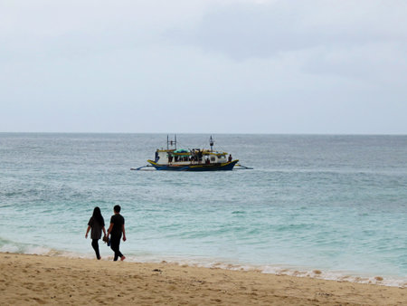 Passenger Boat Ocean Boracay Island Philippines Asia