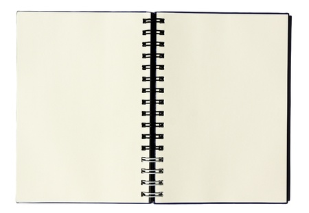 notebook on white background の写真素材