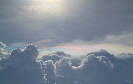 iridescent cloudsの写真素材