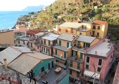 village of Manarola, Italyの写真素材