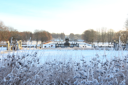 Oslo, Norway - December 30, 2018 : Sculpture created by Gustav Vigeland in Frogner park.のeditorial素材