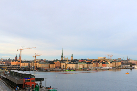 Stockholm, Sweden - December 27,2018: Stockholm old town Gamla stan.のeditorial素材