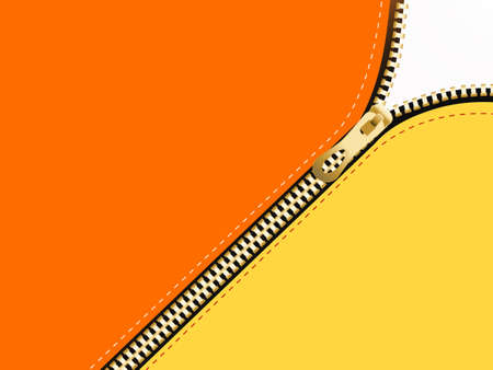 Golden zipper on colored background.のイラスト素材