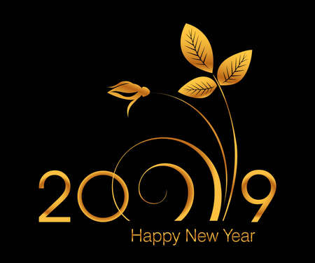 New concept and fresh idea for the new yeay 2009, you can use it as a  Greeting Card, easy to edit, のイラスト素材