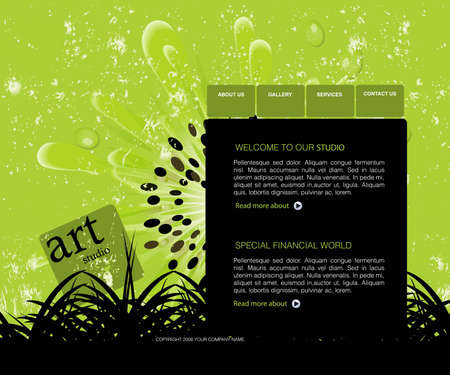 Website Templateのイラスト素材