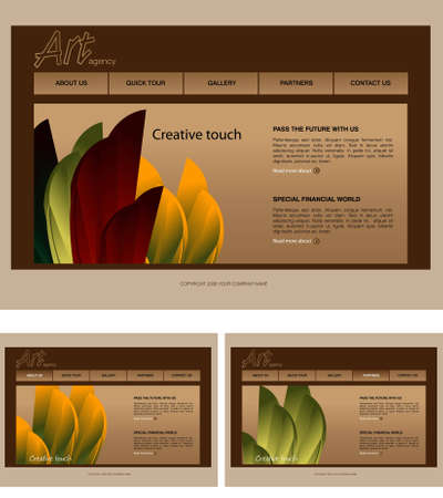 Website Templateのイラスト素材