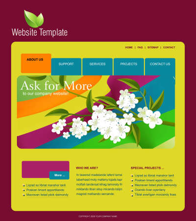 Website Templateのイラスト素材