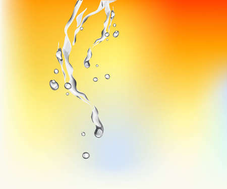 Illustration of ice cubes dropping in water .のイラスト素材