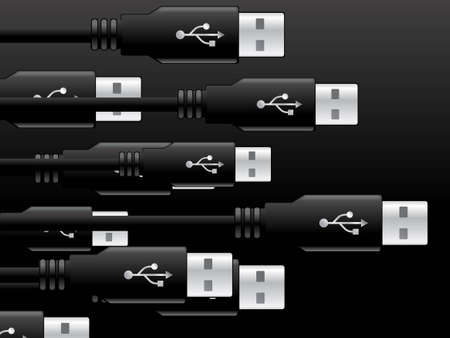 set of USB cables backgroundのイラスト素材
