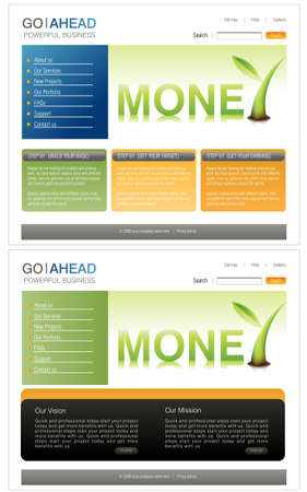 Website Templateのイラスト素材