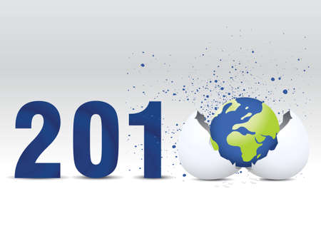   illustration of new year concept 2010のイラスト素材
