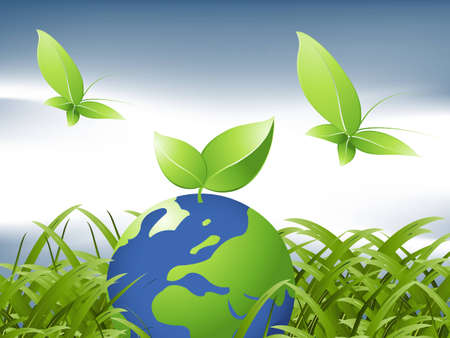 Environmental and Ecology concept  background .のイラスト素材