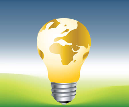 Light  incandescent lamp, Ideas and creativity concept Illustration . のイラスト素材