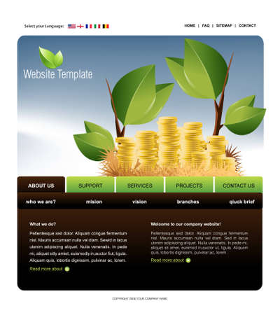 Website Template のイラスト素材