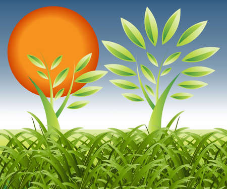 Plant Growth Background, theme of growth  .のイラスト素材