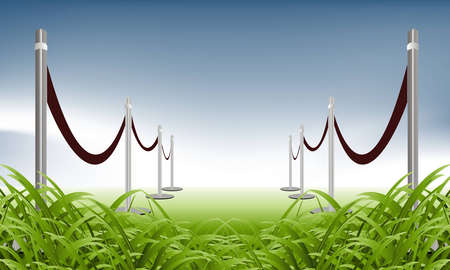 illustration of green carpet on natural background 
のイラスト素材