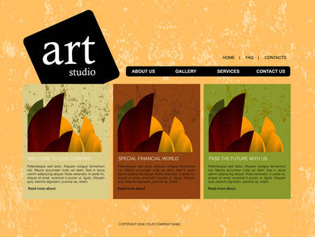 Website Templateのイラスト素材