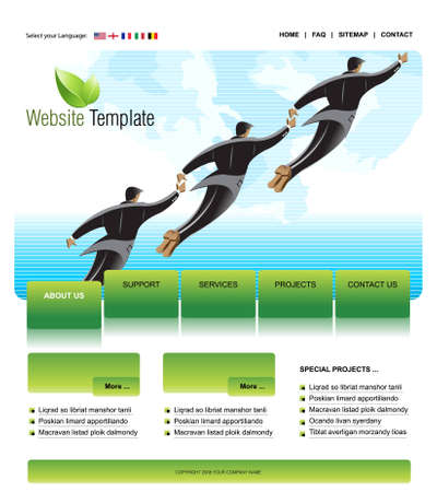 Website Templateのイラスト素材