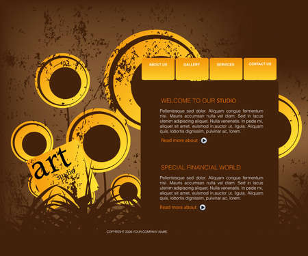 Website Template のイラスト素材