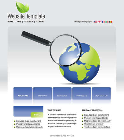 Website Template のイラスト素材