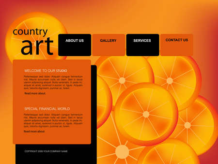 Website Template のイラスト素材