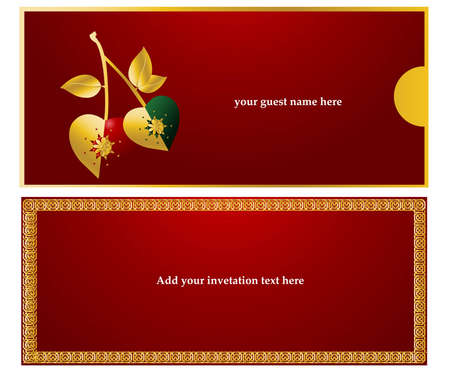 Invitation card for Wedding  or engaged party.のイラスト素材