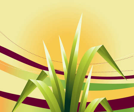 Modern Spring flowers Illustration.のイラスト素材