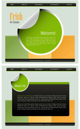 Website Template のイラスト素材