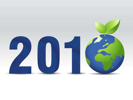  illustration of new year concept 2010のイラスト素材