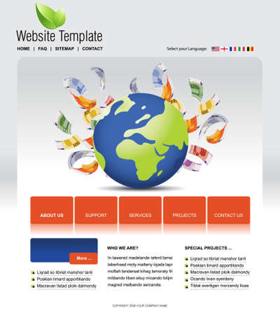 Website Templateのイラスト素材