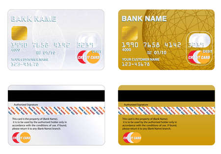 Professional design and Highly detailed credit card.のイラスト素材