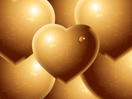 Valentine's Day Concept, chocolate hearts backgroundのイラスト素材