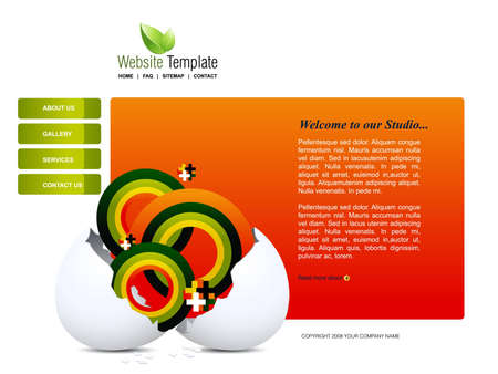 Website Templateのイラスト素材