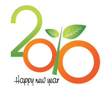   illustration of new year concept 2010のイラスト素材
