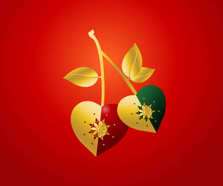 Valentine Illustration, perfect concept for valentine's day easy to use it as greeting card, poster, flyer, Ad. のイラスト素材