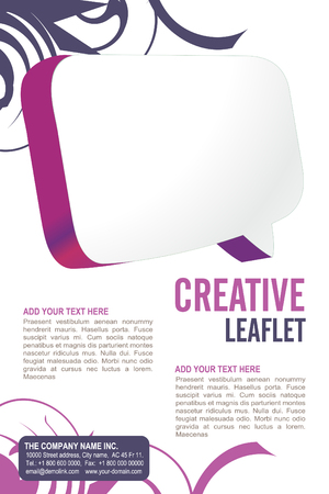 Editable Leaflet template design .のイラスト素材