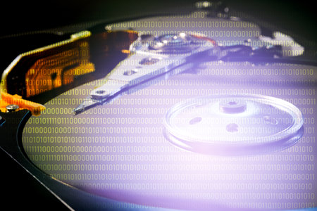 Technology Hard disk recording data computer engineering and computer cpu processor