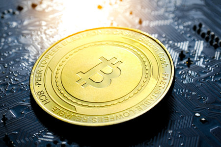 Ethereum and Bitcoin Coins and Market Trends Cryptocurrency that invests in digital assets and digital charts bitcoin technology blockchain conceptの写真素材